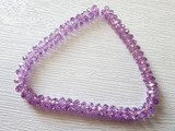 6mm Pink Tourmaline CZ Faceted Rondelles, 53 Count