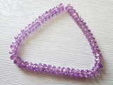 6mm Pink Tourmaline CZ Faceted Rondelles, 53 Count