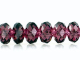 53 Count 6mm Smoky Purple Cz Faceted Rondelles