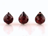 9x7mm Smoky Purple CZ Faceted Briolettes, 3 Count