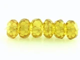 6 Count 8mm Citrine Cz Faceted Rondelles