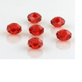 8mm Orange CZ Faceted Rondelles, 6 Count