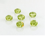 6 Count 8mm Peridot CZ Faceted Rondelles
