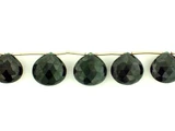 9 Count 13-17mm  Green Cz Faceted Pear