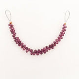 53 Count 4-6mm Plum Cubic Zirconia Faceted Briolettes