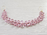 Graduated Pink Cubic Zirconia Long Faceted Pears, 38 Count