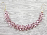 Graduated Pink Cubic Zirconia Long Faceted Pears, 38 Count
