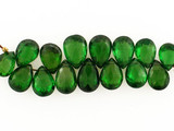  8-10mm Green Cubic Zirconia Faceted Long Pears, 14 Count 