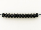  6mm Black Cubic Zirconia Faceted Rondelles, 13 Count 