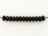 6mm Black Cubic Zirconia Faceted Rondelles, 13 Count