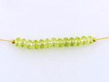 13 Count 6mm Peridot Cubic Zirconia Faceted Rondelles