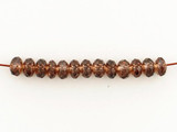  6mm Brown Cubic Zirconia Faceted Rondelles, 13 Count 