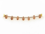  5x3mm Brown Cubic Zirconia Faceted Briolettes, 7 Count 