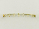  7 Count 5x3mm Canary Yellow Cubic Zirconia  Faceted Briolettes 