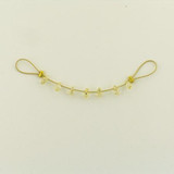  7 Count 5x3mm Canary Yellow Cubic Zirconia  Faceted Briolettes 