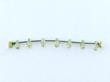  7 Count 5x3mm Peridot Cubic Zirconia  Faceted Briolettes 