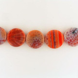  5 Count 20mm Fire Agate Polished Coins 