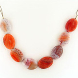 8 Count 25x18mm Fire Agate Polished Ovals