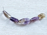  Assorted Sizes Ametrine Faceted Nuggets, 5 Count 