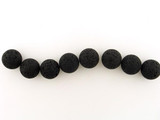 25mm Black Lava Rock Rounds, 8 Count