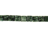  12mm Seraphinite Polished Squares, 11 Count 