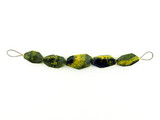 Black and Yellow Agate Simple Cut Nuggets, 5 Count