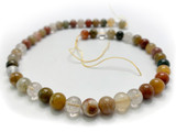 Mixed Rutilated Quartz 8mm Rounds