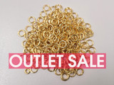 6mm Gold Tone Open Jump Rings 19ga - Approx. 240 Count or 1 oz (Outlet Sale)