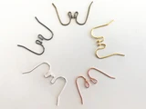  22 Gauge Assorted Metal Ear Wires With Ball End, 1 Pair 