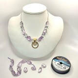  Graduated Sizes Light Amethyst Simple Cut Nuggets, 5 Count 