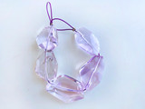  Graduated Sizes Light Amethyst Simple Cut Nuggets, 5 Count 