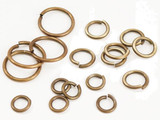 Soft Flex Assorted Sizes Natural Brass Open Jump Rings, 1 Count 