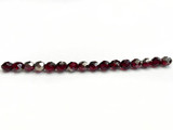 Soft Flex 8mm Czech Glass Red with Satin Finish Fire Polish Faceted Rounds (Closeout)