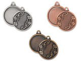 TierraCast 29x33.5mm Assorted Metals Poppy 1" Bezel, 1 Count