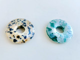20mm Dalmatian Jasper Gemstone Donuts, 1 Count (Closeout)