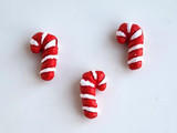 Soft Flex 8x13mm Candy Cane Ceramic Teeny Tiny Bead, 1 Count 