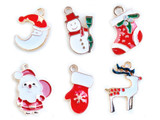 Soft Flex 19x10mm Sweet and Petite Mitten Holiday Charms for DIY Christmas Decorations and Jewelry, 8 Count