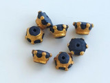 Soft Flex 12x7mm Gold Crown Ceramic Teeny Tiny Bead, 1 Count (Closeout) 