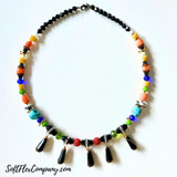 Soft Flex 20x9mm Onyx Bronze Czech Glass Fire Polished Drop Beads, 5.5" Strand (Closeout) 