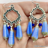 Soft Flex 20x9mm Aqua Bronze Czech Glass Fire Polished Drop Beads, 5.5" Strand (Closeout)