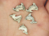 Soft Flex 15x13mm Dolphin Ceramic Teeny Tiny Bead, 1 Count