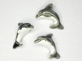 Soft Flex 35x24mm Dolphin Ceramic Bead, 1 Count 