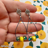 8.4x11.7mm Assorted Metals Vignette Earrings with Titanium Post, 1 Pair 8.4x11.7mm Assorted Metals Vignette Earrings with Titanium Post, 1 Pair