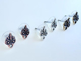 TierraCast 8.4x11.7mm Assorted Metals Vignette Earrings with Titanium Post, 1 Pair 
