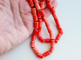 Soft Flex 11x7mm Red Ceramic Tube Beads, 50 Count 