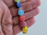 Soft Flex 11mm Multicolor Ceramic Spiral Beads, 20 Count