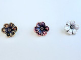 TierraCast 15mm Assorted Metals Apple Blossom Button, 1 Count