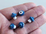 9x11mm Mushroom Ceramic Teeny Tiny Bead, 1 Count 9x11mm Mushroom Ceramic Teeny Tiny Bead, 1 Count