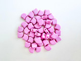 Soft Flex 8x7mm Pink Czech Glass 2-Hole Ginko Leaf, 46 Count 