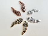 TierraCast 28x10mm Assorted Metals Guardian Angel Wing Charms, 1 Count 